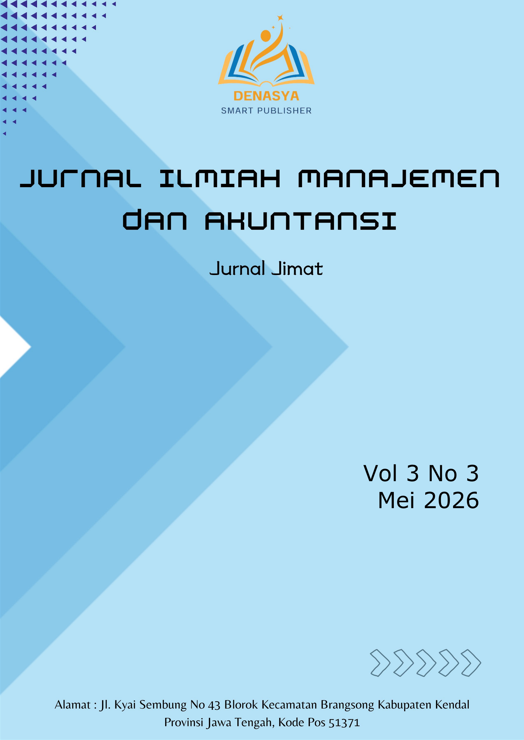 					View Vol. 3 No. 3 (2026): Mei : Jurnal Ilmiah Manajemen dan Akuntansi
				
